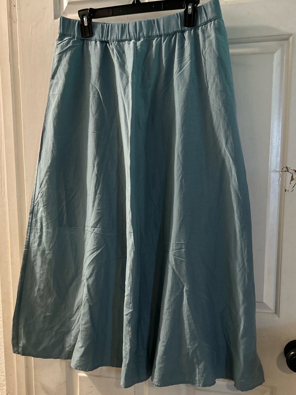 J. Jill Seafoam Blue A-Line Midi Skirt